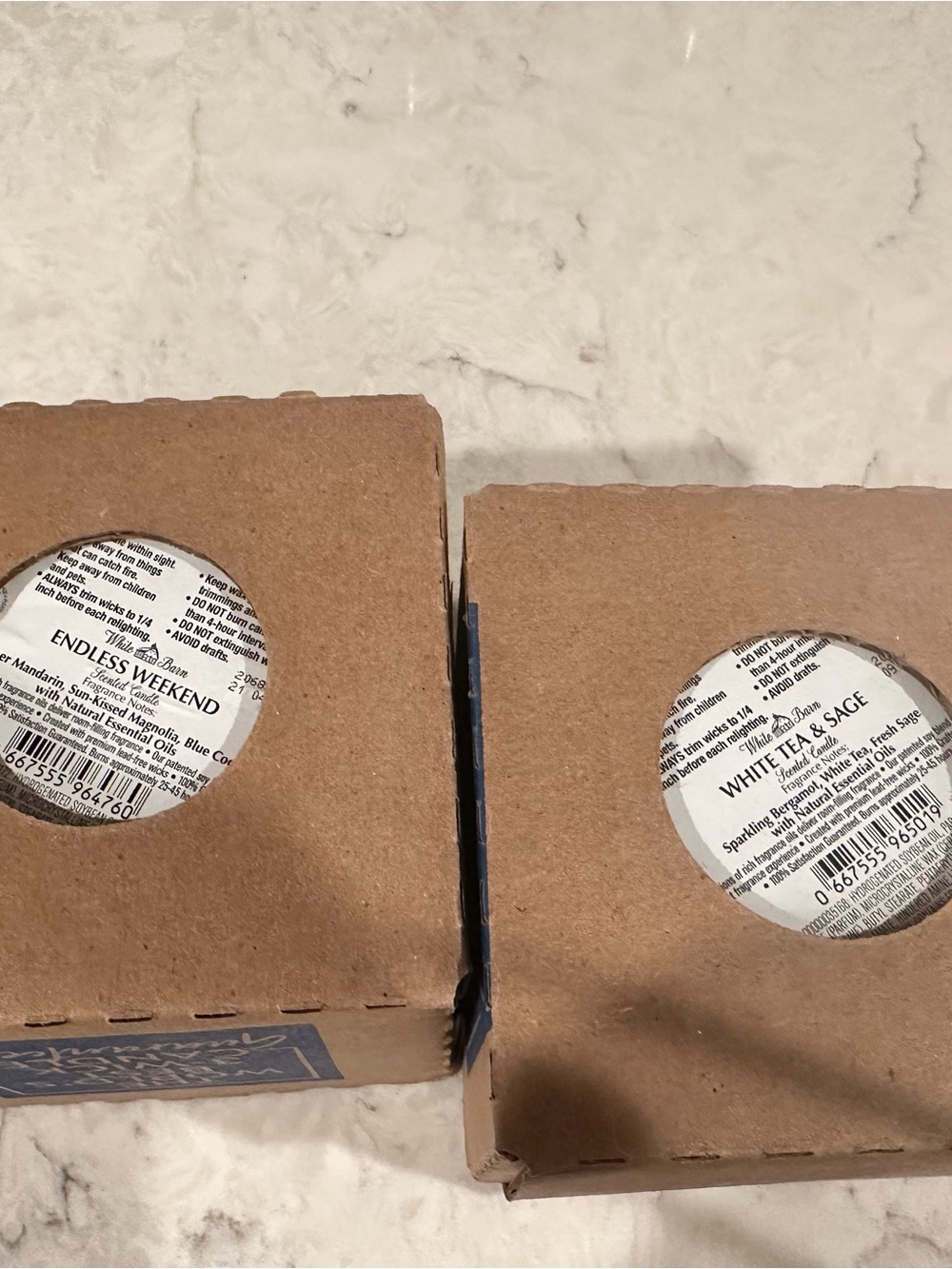 Bath & Body Works 3 Wick Candles: Eucalyptus Rain and Whit Tea & Sage